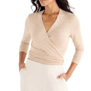 NIC + ZOE Lightweight 4-Way Linen Cardigan size XS Butter Yellow Lagenlook